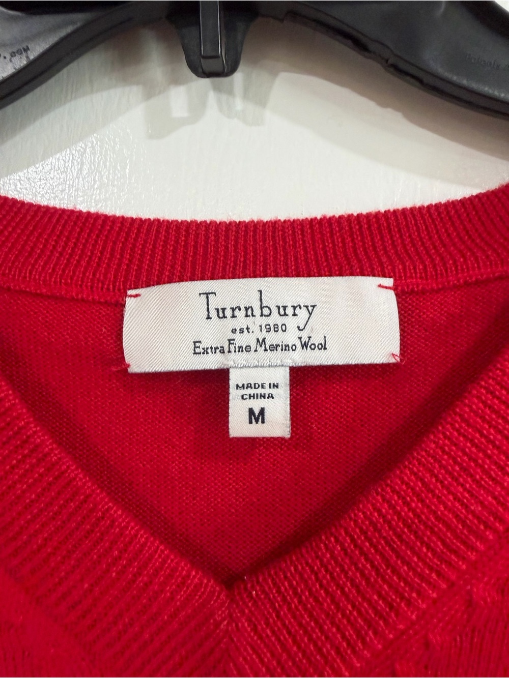 Turnbury V-Neck Sweater in Red medium - Picture 2 of 5